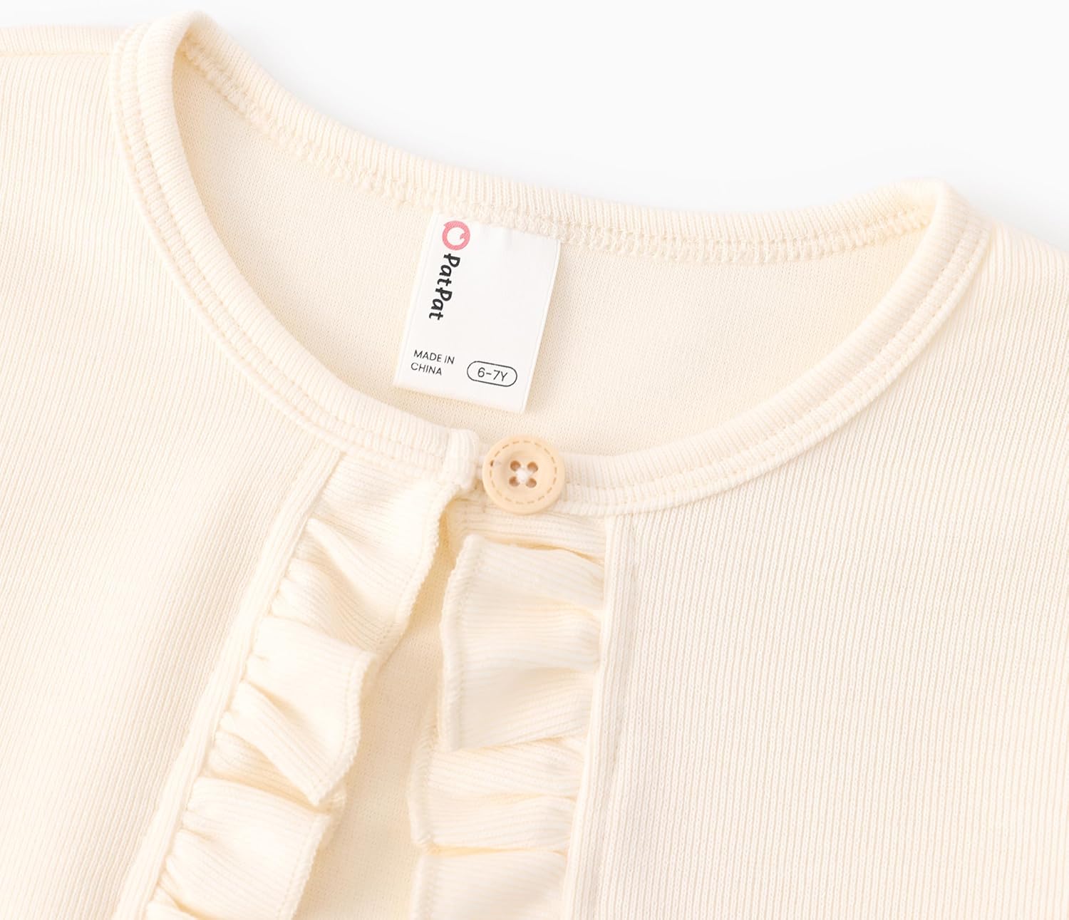 PATPAT Girls Cardigan Bolero Size 4-12 Years Kids Knit Long Sleeve Ruffle Open Front Button Cover Up Cropped Tops for Girls - Image 4