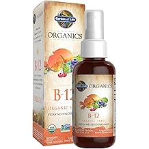 Garden of Life Organics B12 Vitamin - Whole Food B-12 for Metabolism and Energy, Raspberry, 2oz Liquid