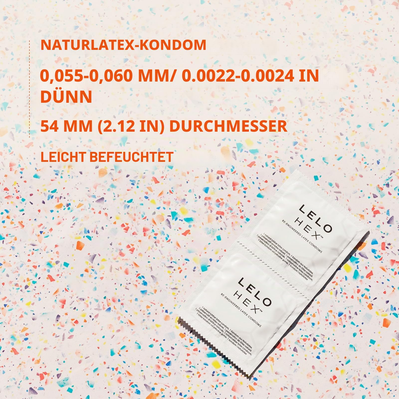 LELO HEX Original Ultradünne Kondome mit Größerer Stärke, Kondome für Männer, 54 mm im Durchmesser (36-Packung)