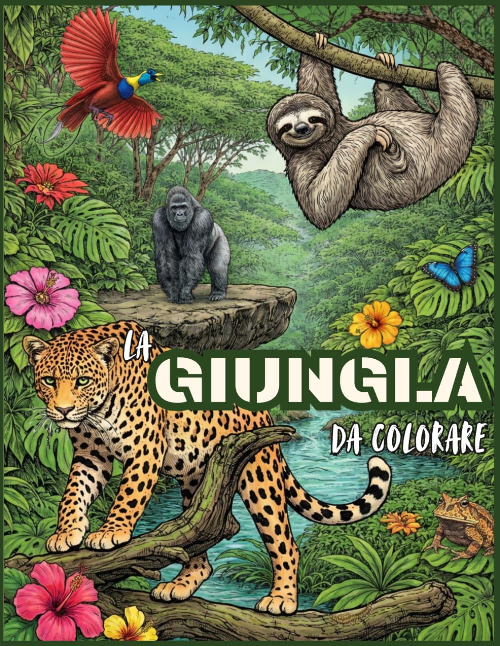 Animali della Giungla: Libro illustrato con informazioni e curiosità sugli animali della Giungla: Adatto a tutte le età (Colorando si Impara)