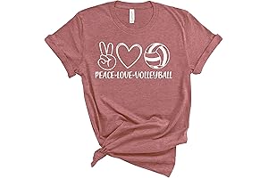 Peace Love Volleyball Shirt for Women