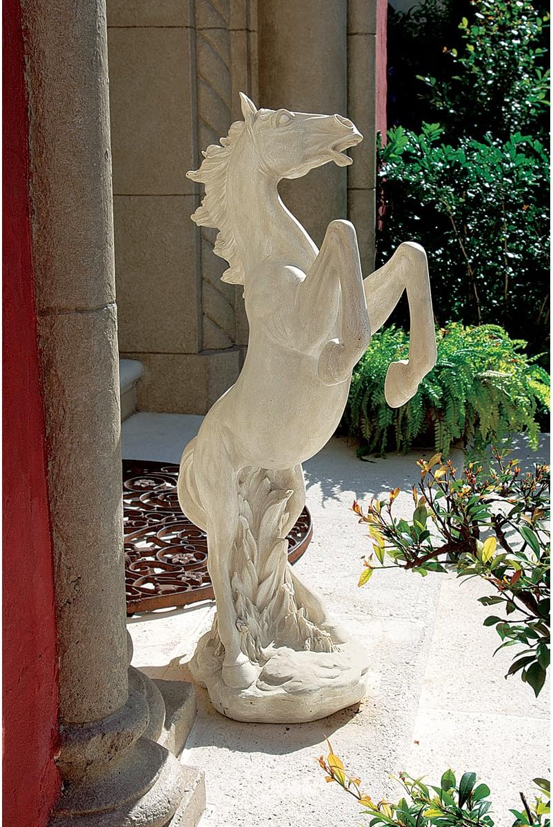 Design Toscano JE111291 Majestic Mustang Horse Statue,ancient ivory