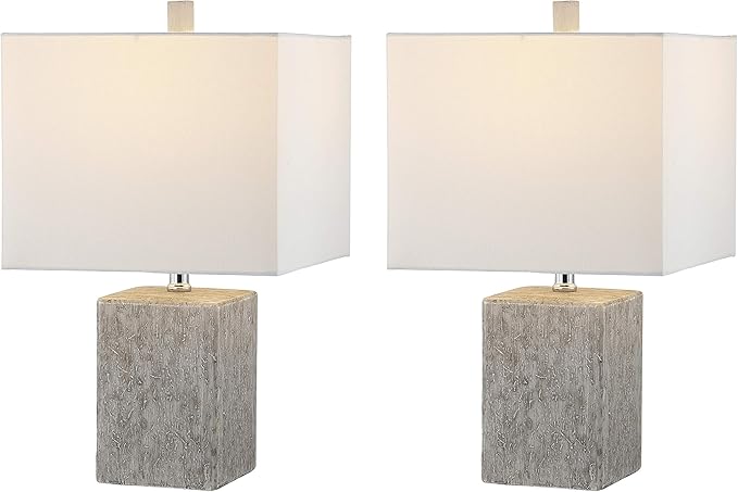 Juego de 2 lámparas de mesa SAFAVIEH Jaxon cerámica gris 21 pulgadas miniatura 3