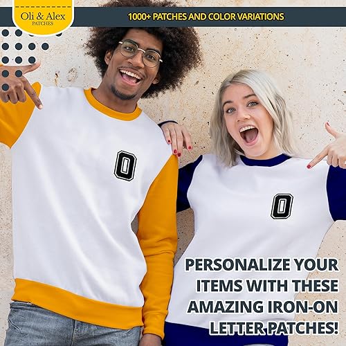 Miniatura 206 de Parches de letras termo-adhesivas de alta calidad – Lindas letras para ropa – Parche universitario para ropa – Letras bordadas de 4 1/2 parches