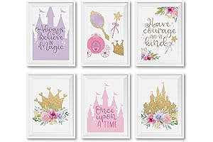 Princess Wall Decor Prints: Timeless Beauty Adorns Your Kid's Room