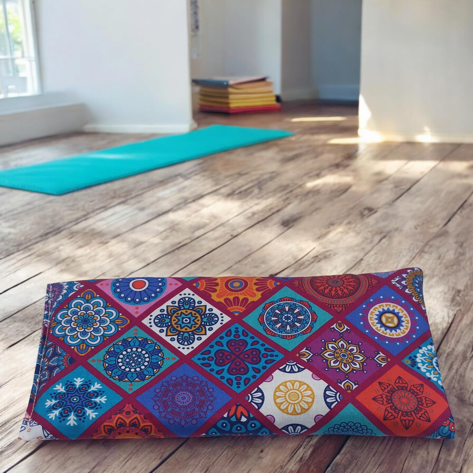 Cuscino Occhi Namaste | Semi di Lavanda e Riso | Yoga, Meditazione, rilassamento, Riposo oculare...