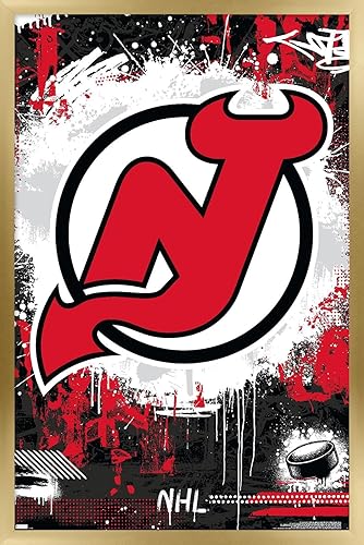Trends International NHL New Jersey Devils - Póster de pared con logotipo Maximalist 23