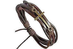 Meaningful Braided Leather Faith Bracelet