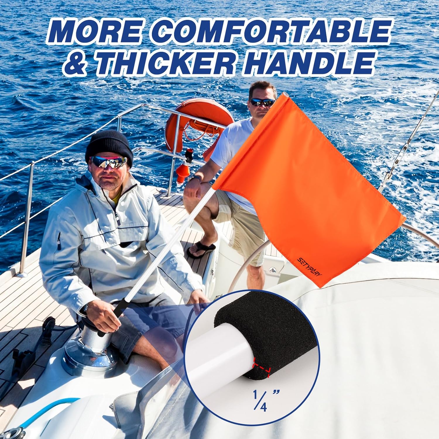 Wakesurf Rope & Safety Flag Bundle – 25ft Floating Surf Rope & High-Visibility Ski Flag for Watersports