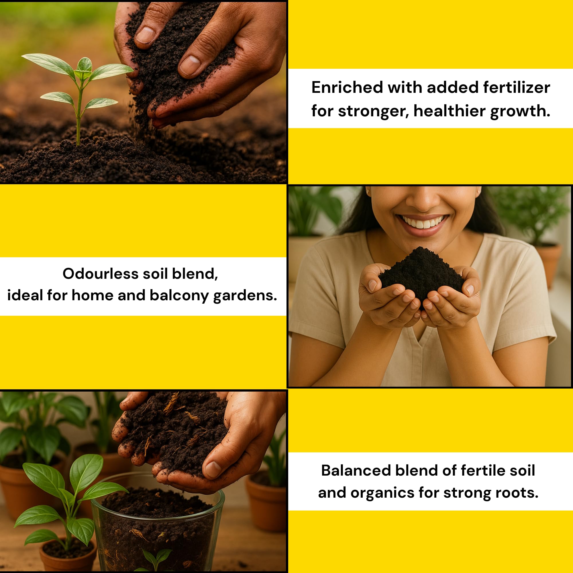 Kraft Seeds by 10CLUB Organic Potting Garden Soil Mix for Plants Home Garden 5 Kg - Image 7 thumbnail