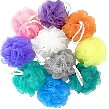10 Pcs Bath Loofah Shower,Mesh Sponge Pouf,Soft Mesh Shower Loofahs for Body Wash,Bathing Accessories,Bathroom10 Colors