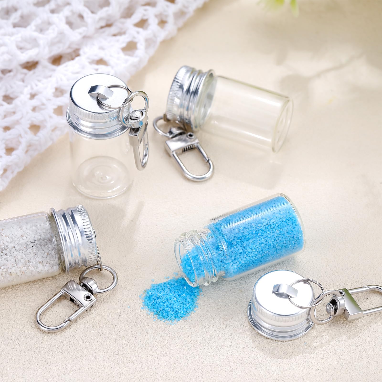 Amazon.com: Weysat 36 Pcs 7ml Small Glass Bottle Keychain Bulk