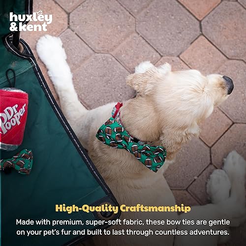 Miniatura 7 de Huxley & Kent Accesorio para collar de pajarita para mascotas  Pajaritas divertidas, cómodas y duraderas para perros y gatos  Tamaño grande de fútbol