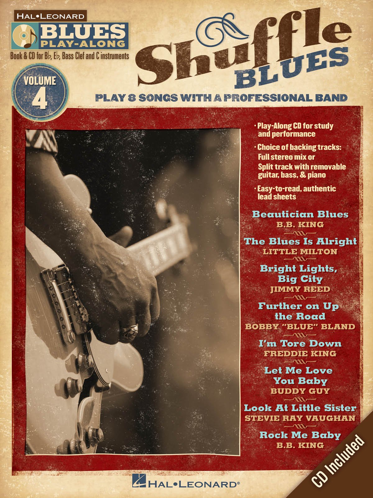 Livre de clarinette blues play along vol 4 avec CD audio de shuffle blues