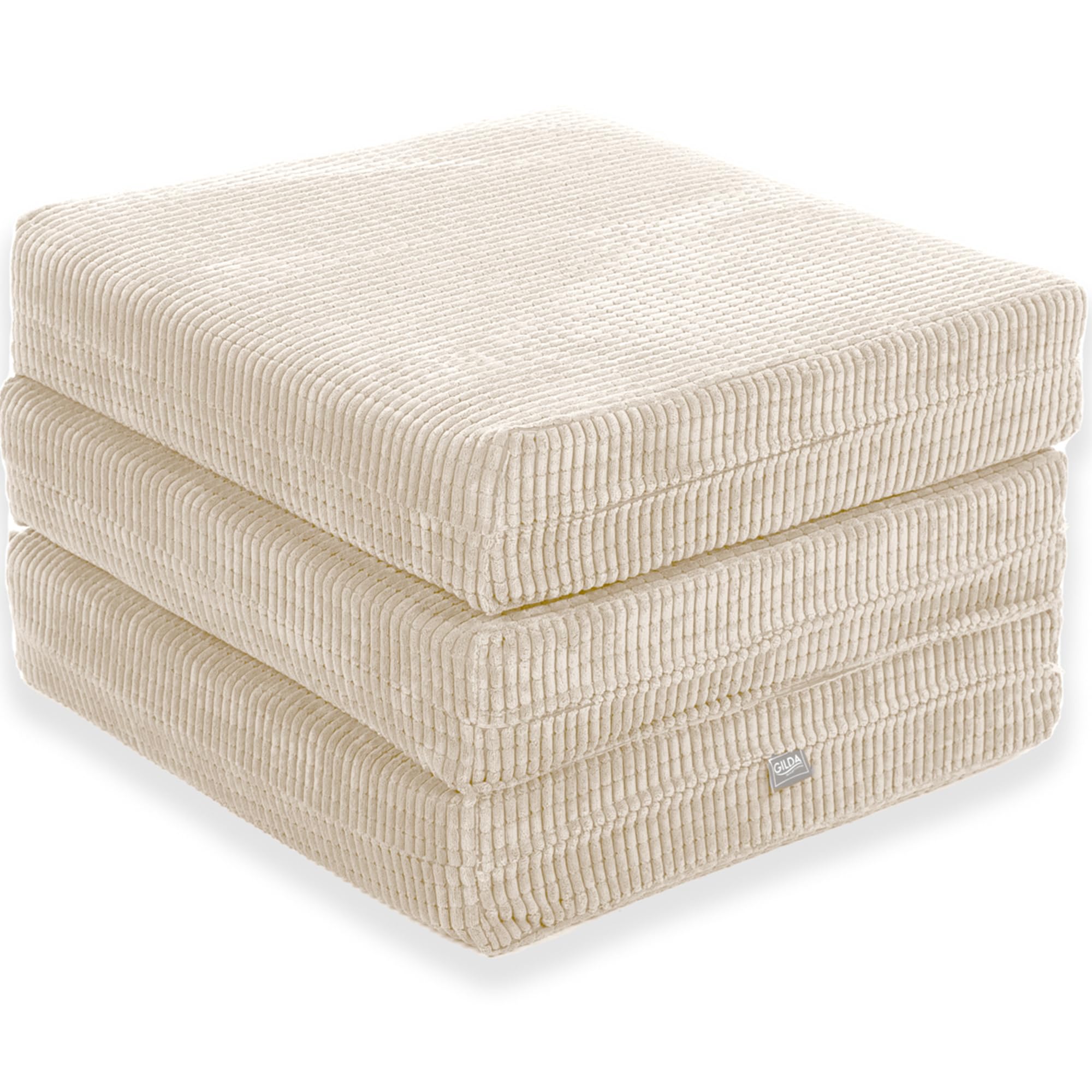 Gilda Adult Z Bed Futon Mattress Chair Footstool FOAM INNERS Furniture (5KG Deluxe Foam, Cream)