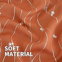 Vista 226 de BGment Room Darkening Curtains 95 Inches Long, Grommet Thermal Insulated Blackout Curtains with Wave Line and Dots Printed for Bedroom, 2 Panels