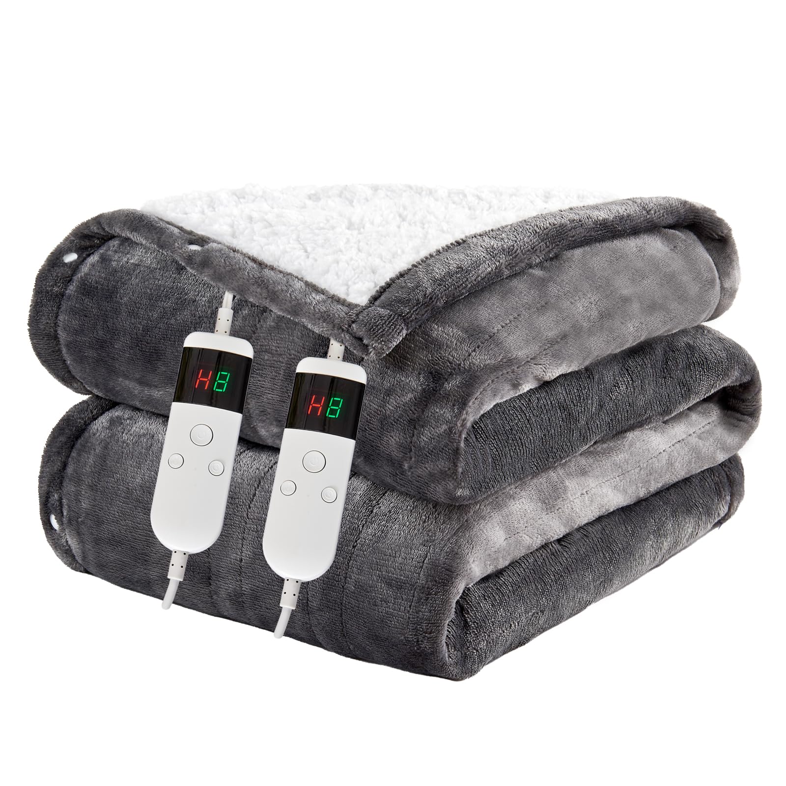 PENGZHU King Size Flannel Heated Blanket