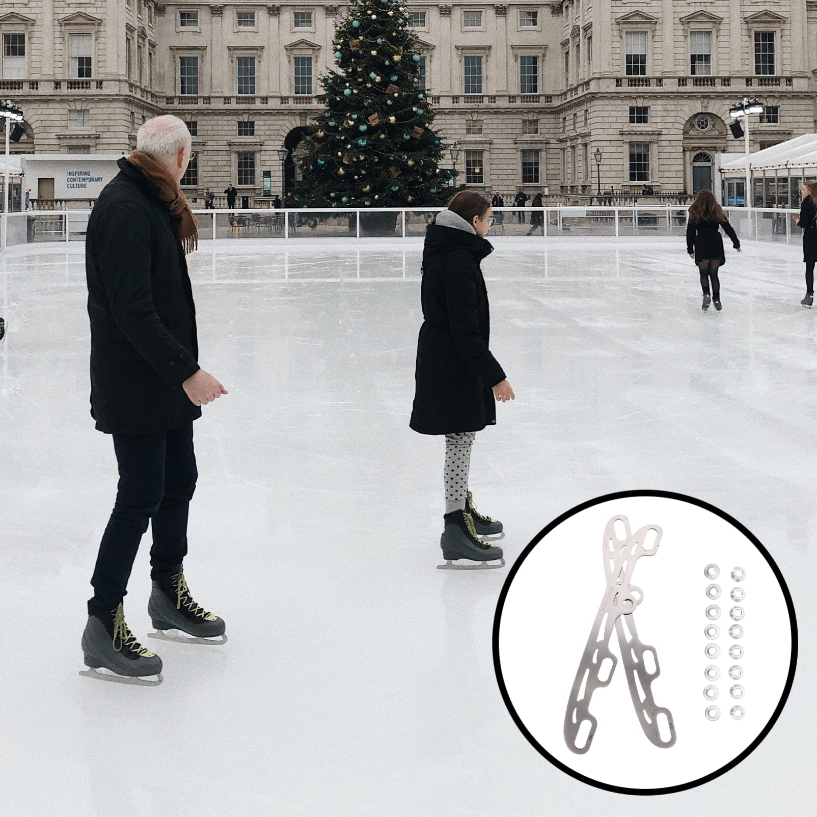 BESPORTBLE 1 Set Pattini Da Ghiaccio Lame Di Ricambio Kit Lame Di Scarpe Pattinaggio Pattini A Rotelle Per Esterni Attrezzature Pattinaggio A Rotelle Hockey Su Ghiaccio Pattini Lame In Lega