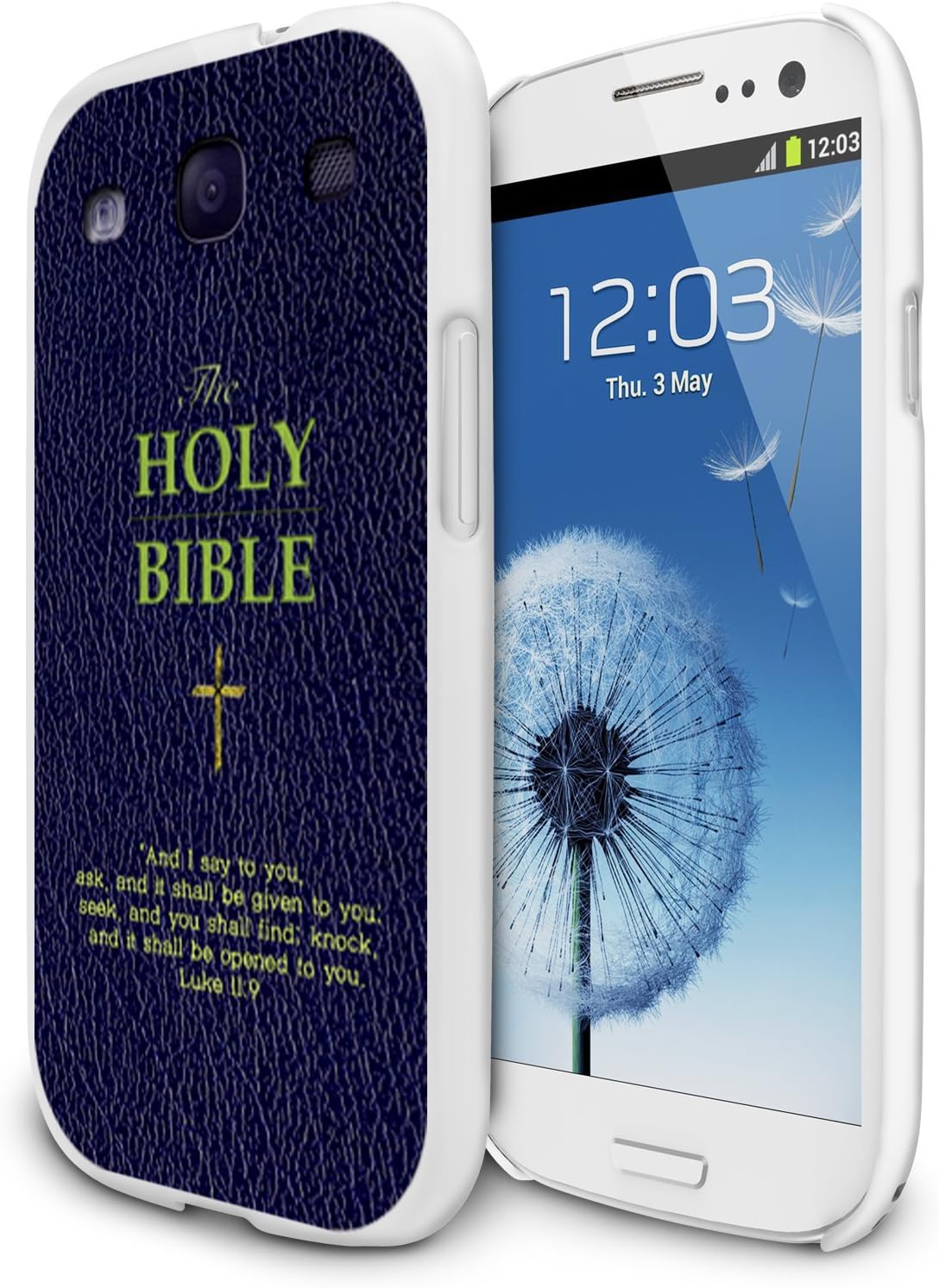 Holy Bible Verses (Luke 11:9) Design Case for Samsung Galaxy S3/I9300 Skin cover