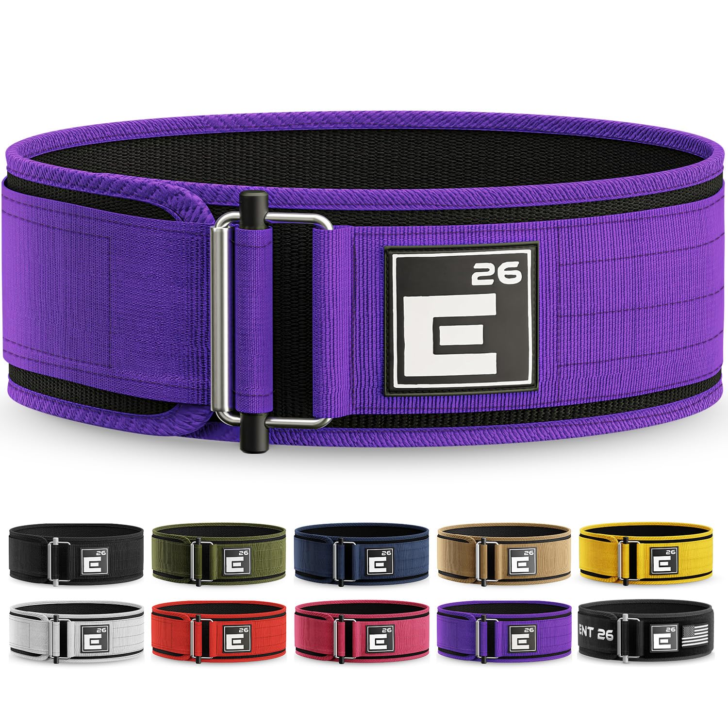 Element 26 Self-Locking Weight Lifting Belt - Premium Weightlifting Belt for Serious Functional Fitness and Olympic Lifting Athletes - Lifting Support