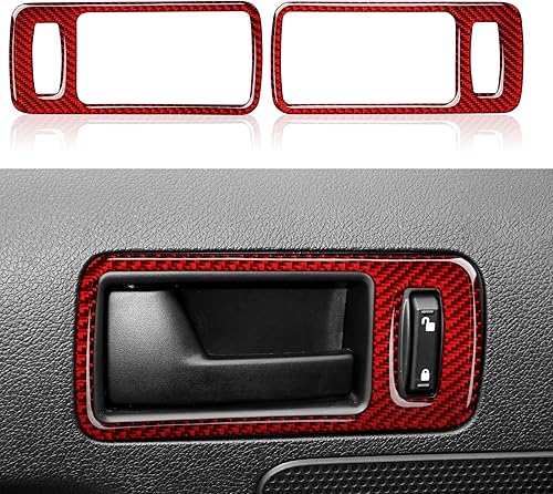 Accesorios de fibra de carbono para manija de puerta de coche, cubierta adhesiva para Ford Mustang GT 2005 2006 2007 2008 2009