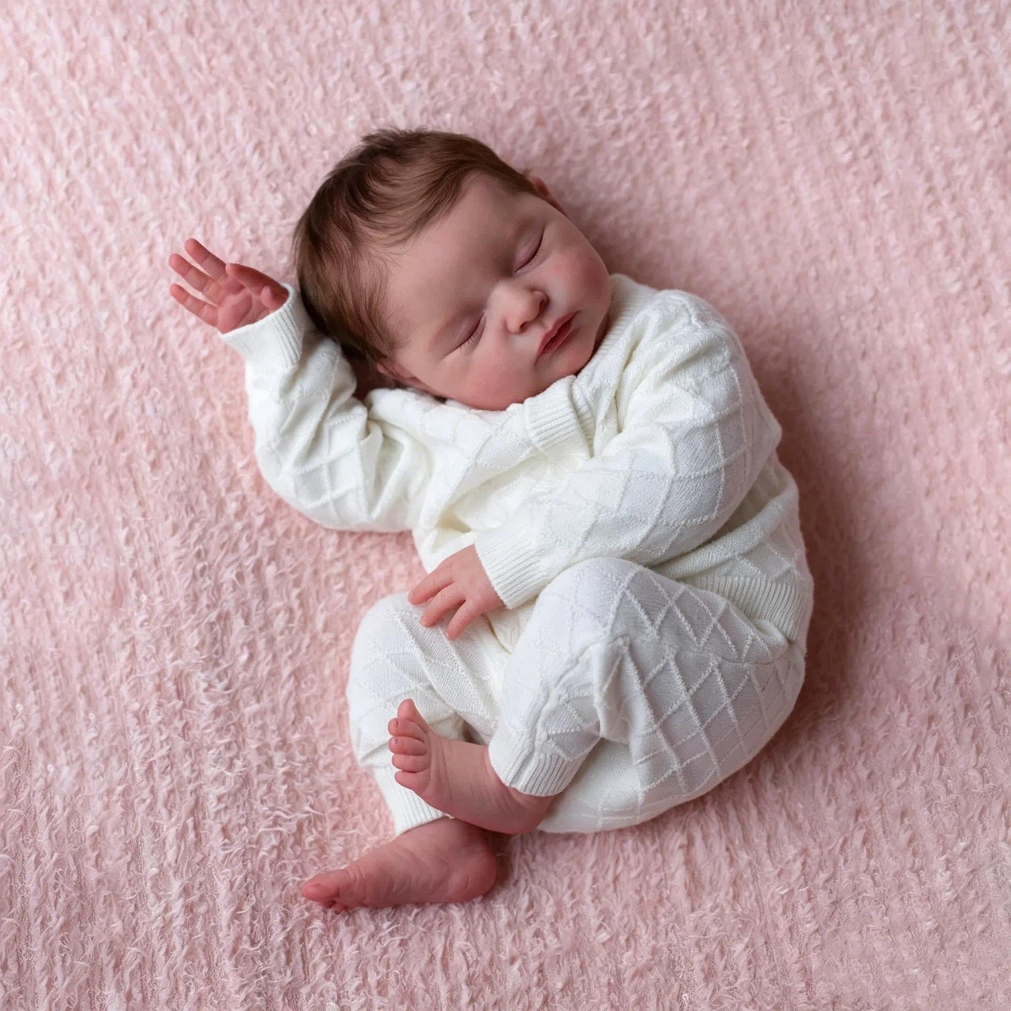 Zero pam Reborn Baby Vollsilikon Lebensecht Mädchen, Babypuppe Weichkörper 48 cm Lebensechte Babypuppe Voll Vinyl,Reborn Puppe Mit Haaren, Babypuppen Wie Echt Mädchen Für Kinder