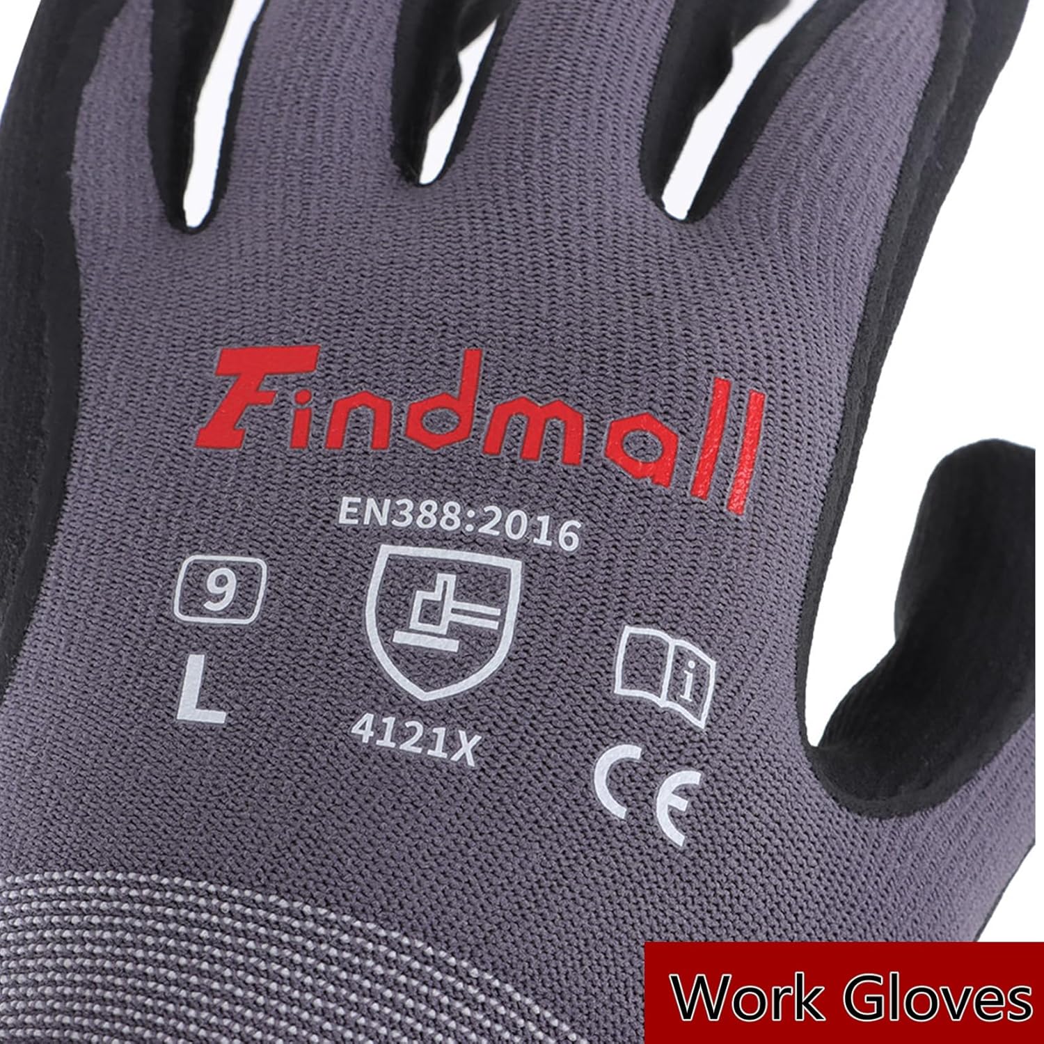findmall 12 Pairs Large Work Gloves Seamless Knit Glove Gardening Gloves Women Men Fit for Warehousing and Logistics, Construction Sites, Horticultural Planting
