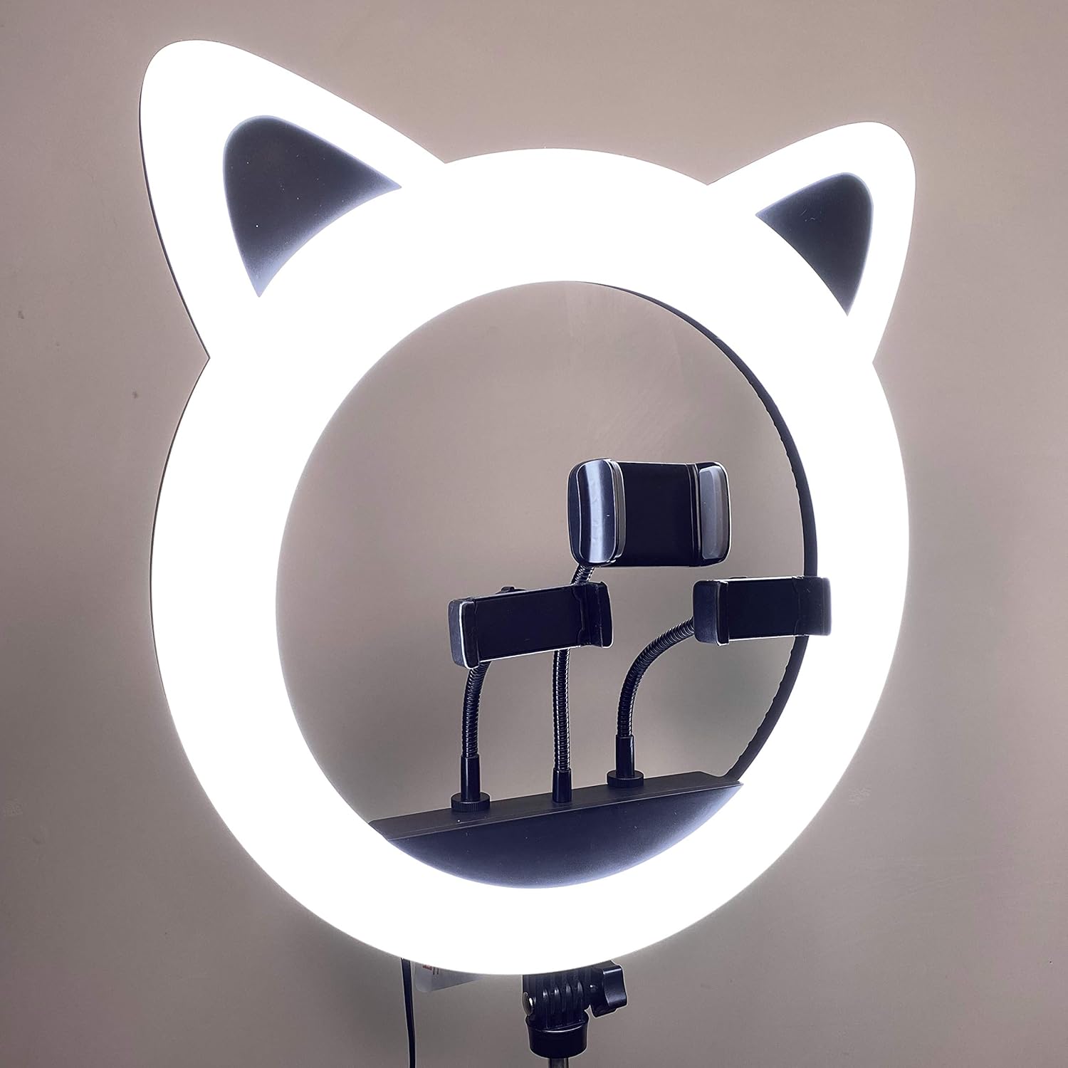20 Inch LED Professional Cute Cat Ear Live broadcast Light Live Streaming Ring Light Studio Photography Tattoo Fill Light (01)