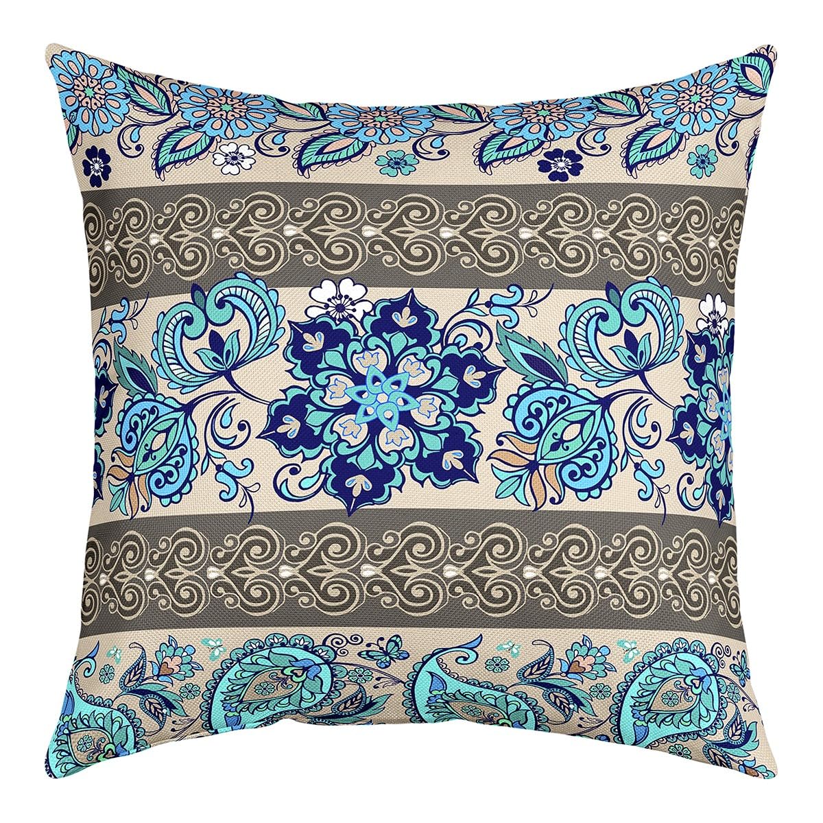 Cuscino Divano Morbido Poliestere Cuscino Decorativo Hengjiang - Stampa Geometrica Mandala, Fronte-retro, 50x30 Cm, In Morbido Peluche Cuscino 50x30 Cm Fronte-retro