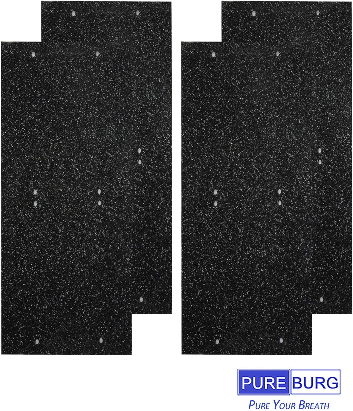 PUREBURG 1183800 Replacement Filter Set Compatible with Whirlpool WPT80 (P/B) Whispure Large Tower Air Purifier,2-Pack H13 HEPA Activated Carbon 3-Stage Filtration