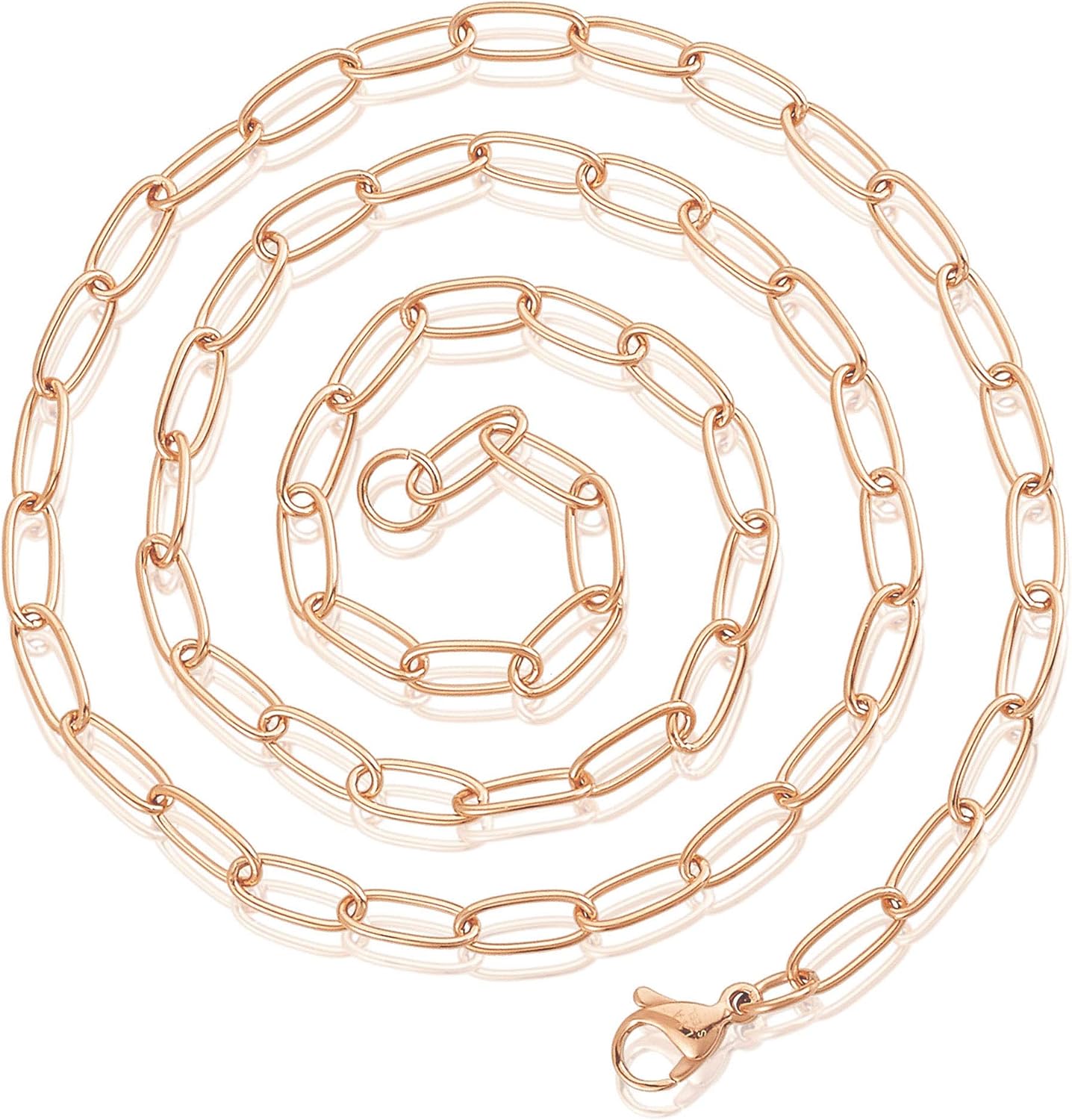 West Coast Jewelry Women's Adjustable Paperclip Chain Link Necklace - 3mm to 7mm Wide
