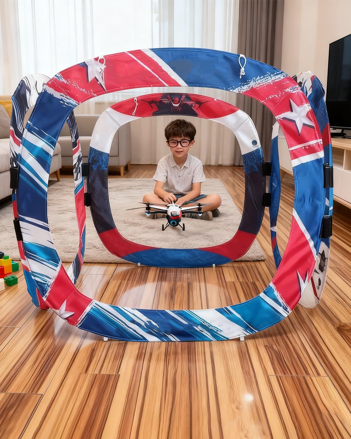 Drones Pista ObstáCulos Kit de Circuito de Obstáculos para Drones Domésticos para Practicar con Cuadricópteros, Aros de Carreras de Vuelo para Niños y Adultos, Equipo de Práctica(Style-a)
