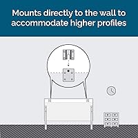 Vista 105 de LUCID - Cabecera tapizada de altura media, capitoné de diamantes, acolchado poliéster, altura ajustable 34 a 46 in, fácil montaje compatible