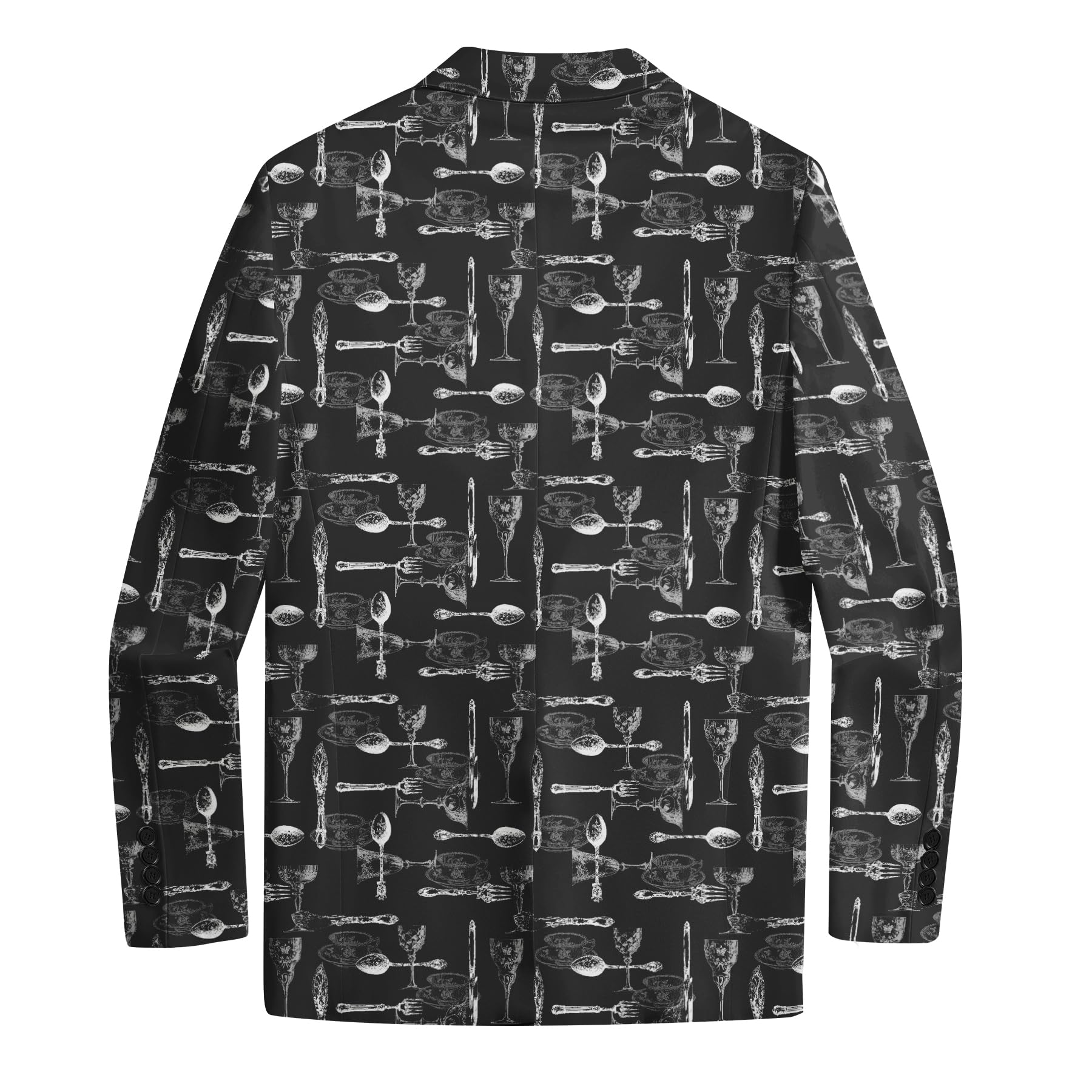 Avantgarde Bedruckter Blazer Herren Premium Digitaldruck Streetwear Sakko mit Reverskragen EIN-Knopf Schmaler Passform Party Blazer für Männer Frauen