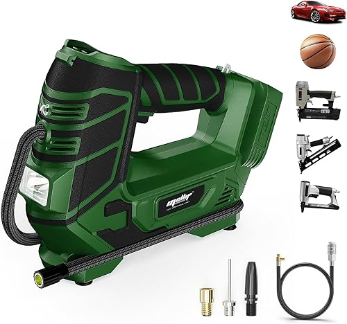 Mellif Inflador de neumáticos portátil y herramienta de aire compatible con batería Makita de 18 V (solo herramienta), herramientas de inflado y