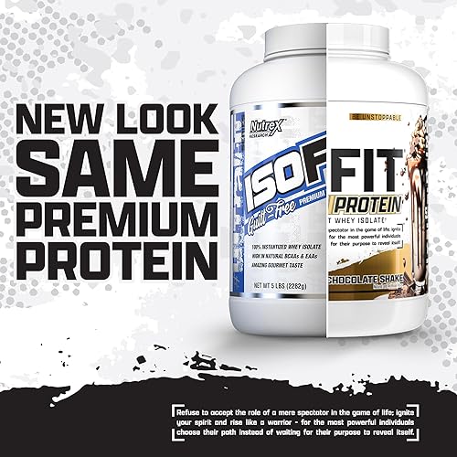 Miniatura 6 de Nutrex Research IsoFit - Proteína de suero en polvo instantánea, 100% aislado de proteína de suero (galletas y crema, 70 porciones)