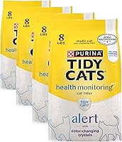 Vista 7 de Purina Tidy Cats Tidy Care Alert - Arena para gatos con cristales de sílice, control de la salud de los gatos, no aglutinante, 8 libras