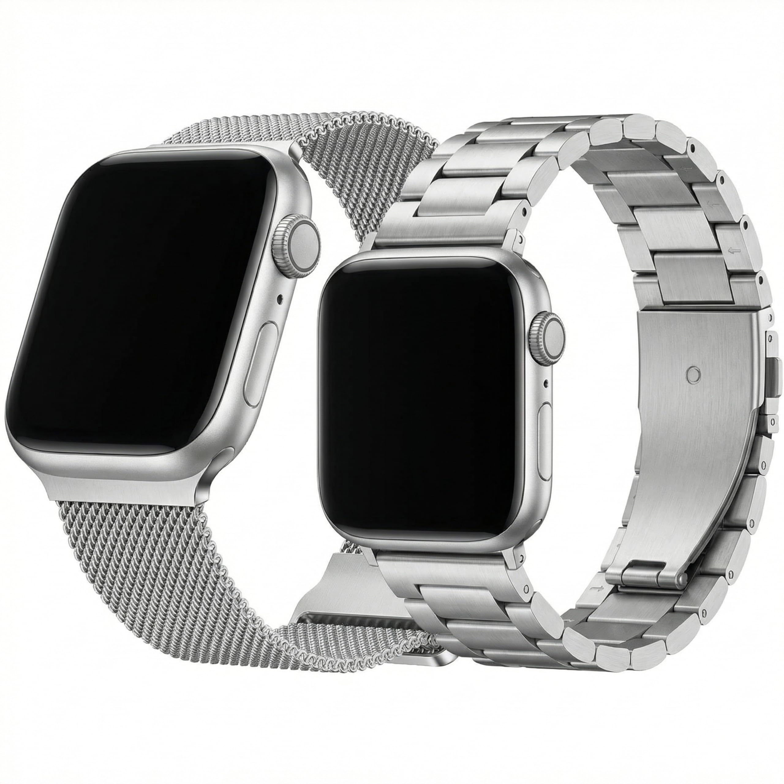 Hongxinzhan Confezione da 2 Cinturino di ricambio in metallo compatibile con Apple Watch