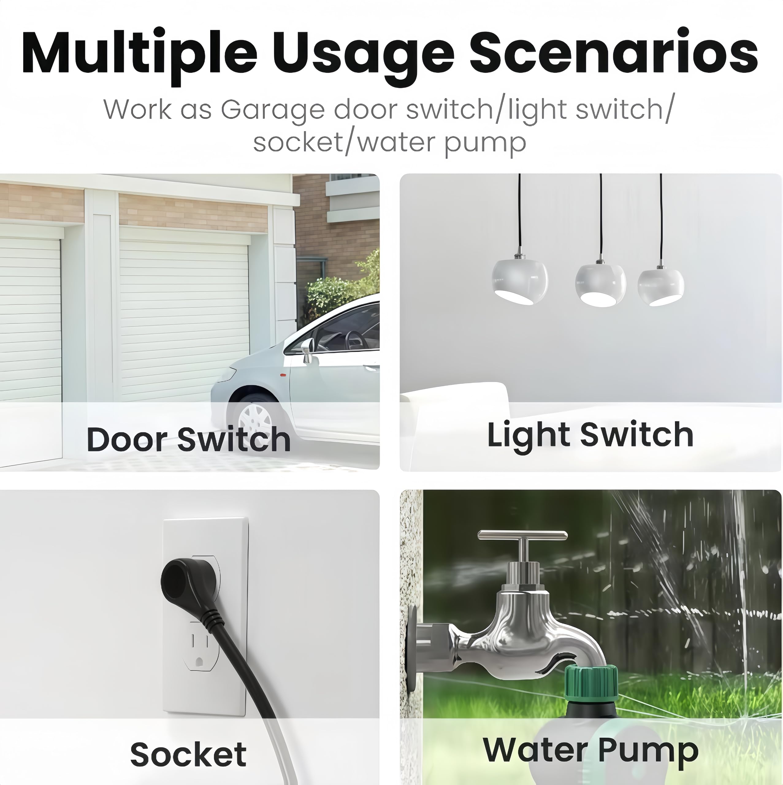 ZigBee - Modulo relè intelligente a 1 canale, AC 85-250 V/USB 5 V, compatibile con Gateway Tuya ZigBee, Alexa e Google Home, modalità di impulso e autobloccaggio