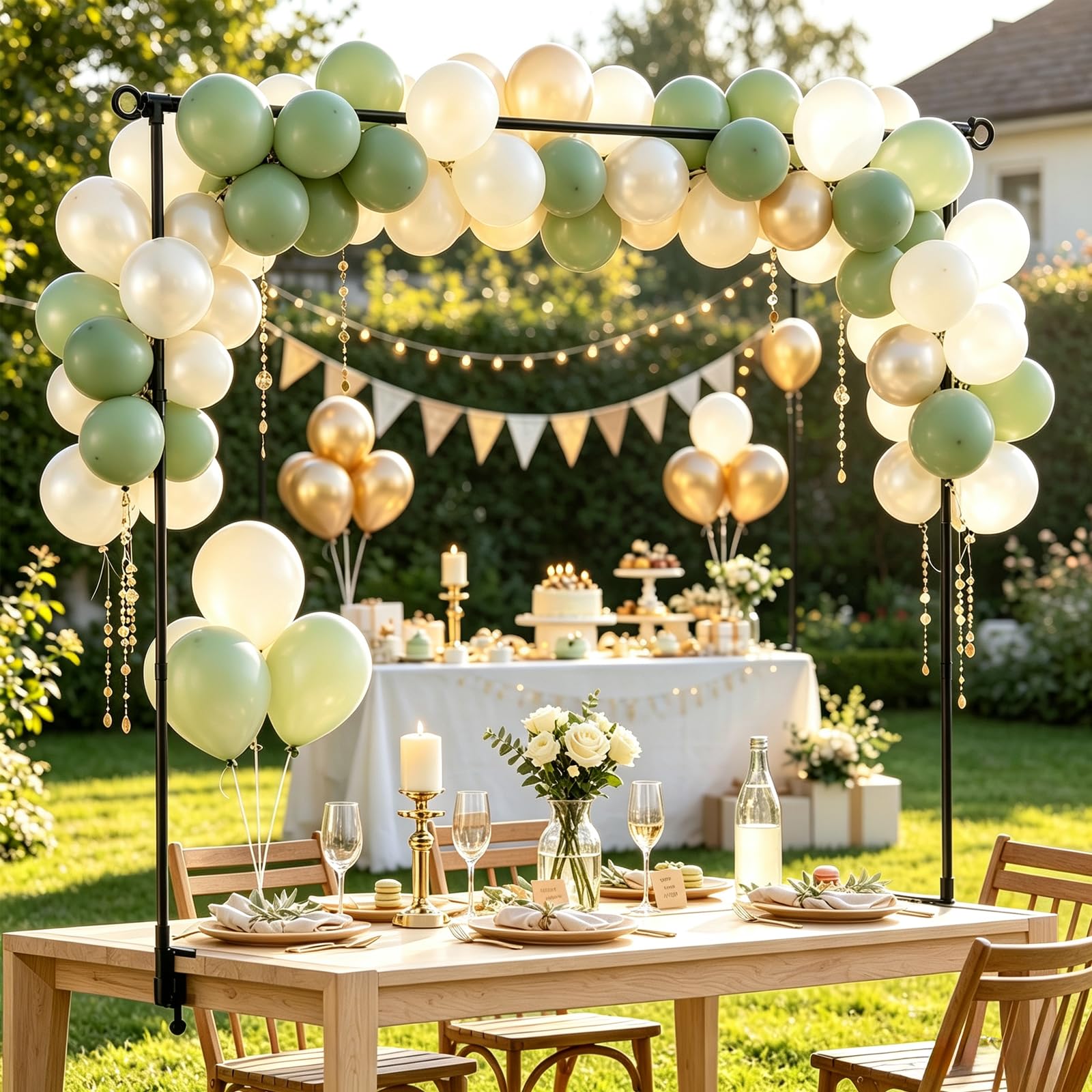 Kit d'arche de ballons de table, kit de support réglable pour anniversaire, mariage, remise de diplôme, fête prénatale, enterrement de vie de jeune fille, fournitures de fête de Noël