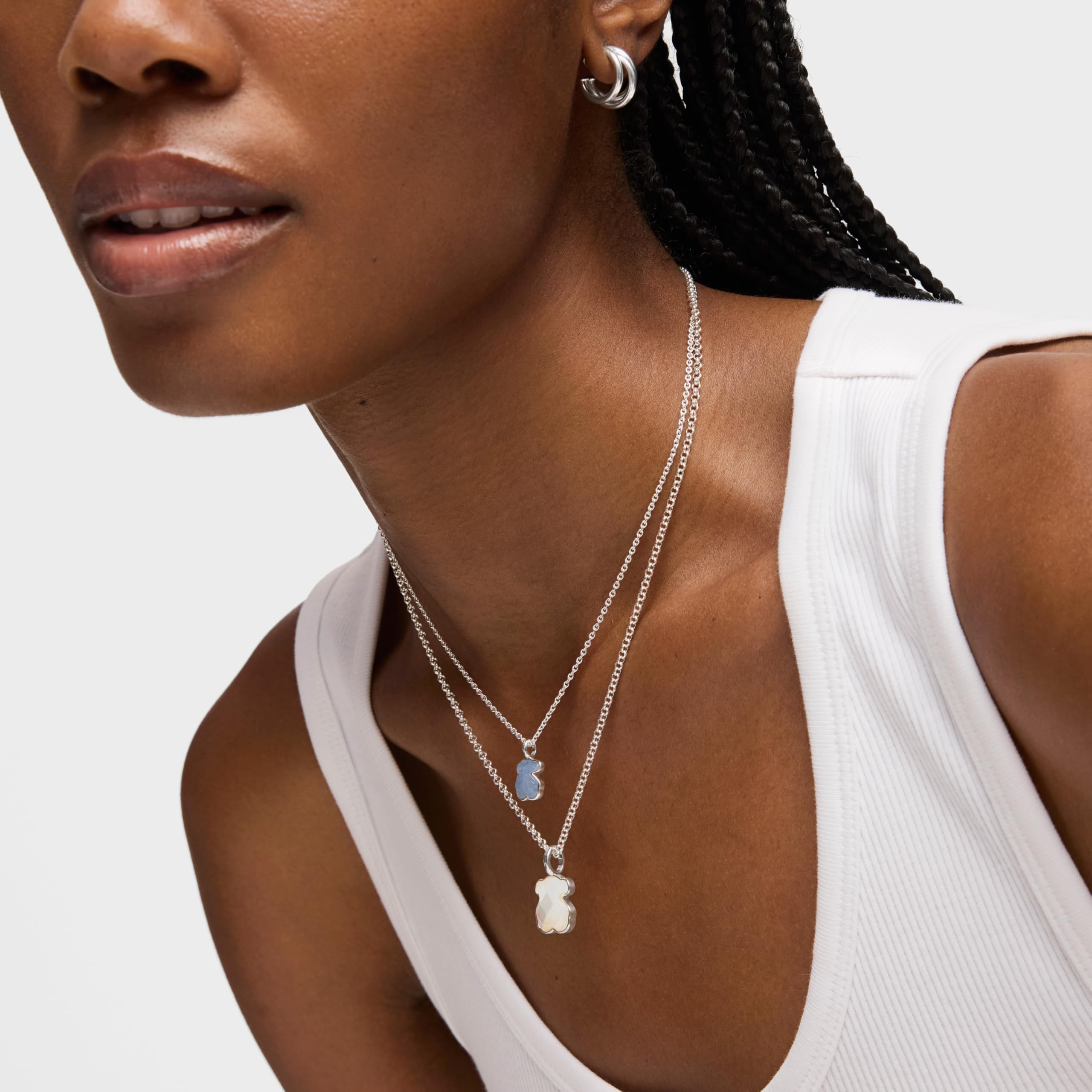 TOUS Colgante de Plata para Mujer con Motivo de Oso, 1.5 cm, Colección Color