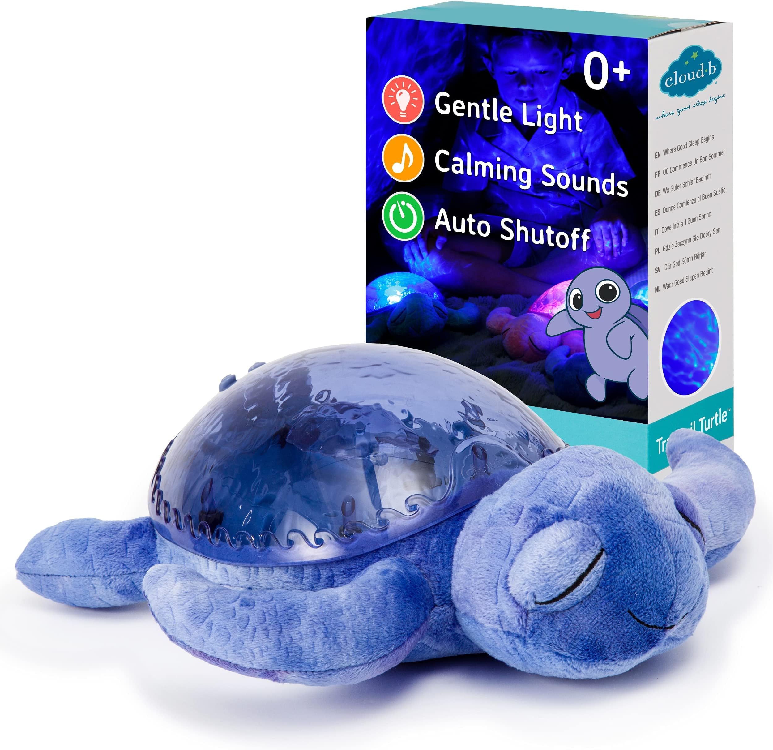 Tranquil Turtle Ocean - Ocean Projector Night Light Kids - Plush Baby Night Light with Soothing Sounds | Eases Fear of the Dark | Auto Shut Off, Safe LEDs | Newborn Essentials
