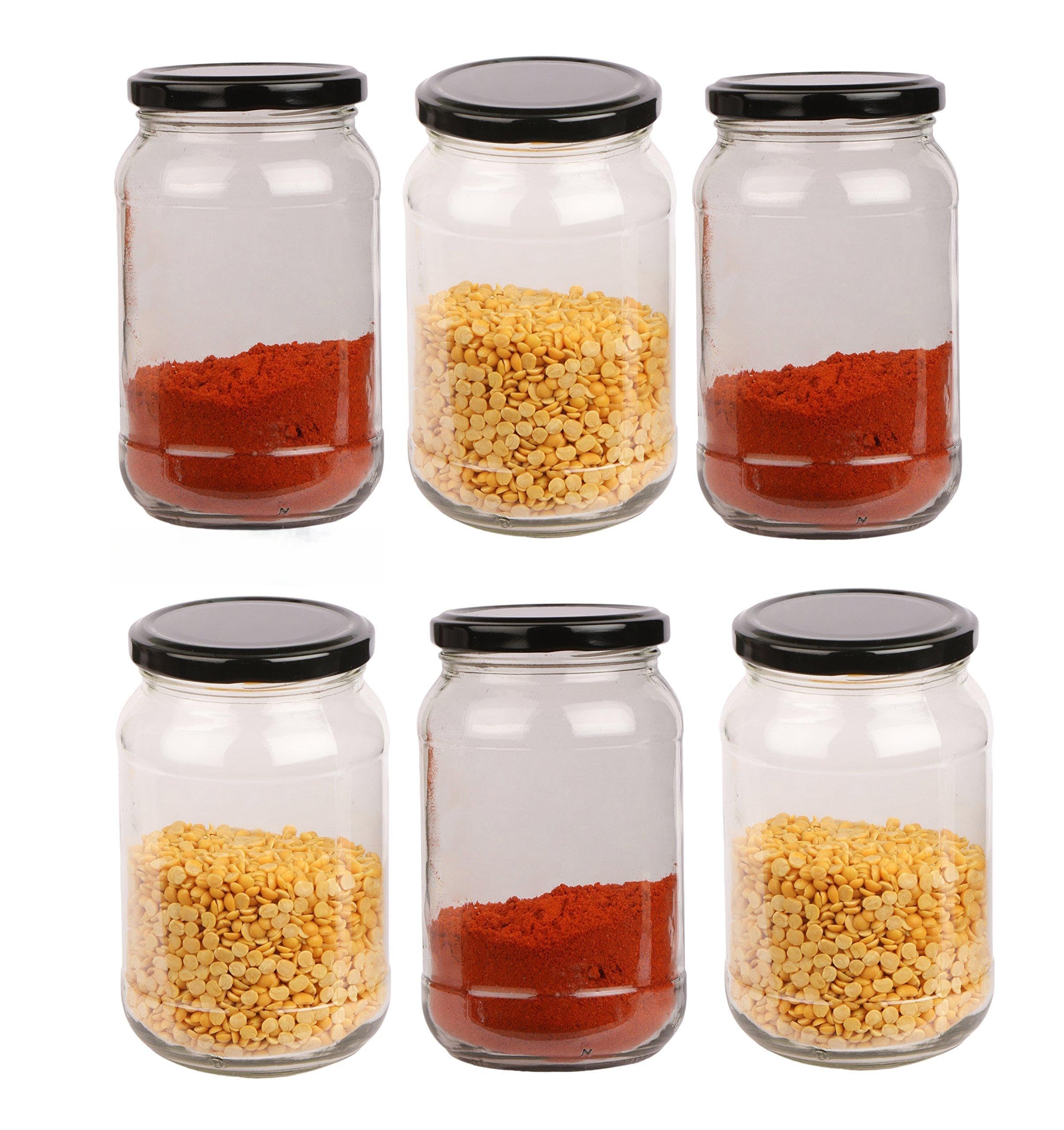 Pure Source India Glass Jars - Airtight Storage -12 Pure Source India Glass Jars - Airtight Storage -12