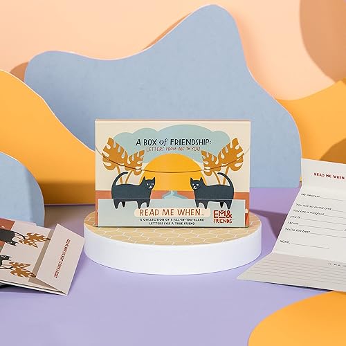 Miniatura 8 de Em & Friends Una caja de amistad Read Me When Caja de letras para rellenar en blanco para un amigo y un mejor amigo Notas de amor Set de papelería