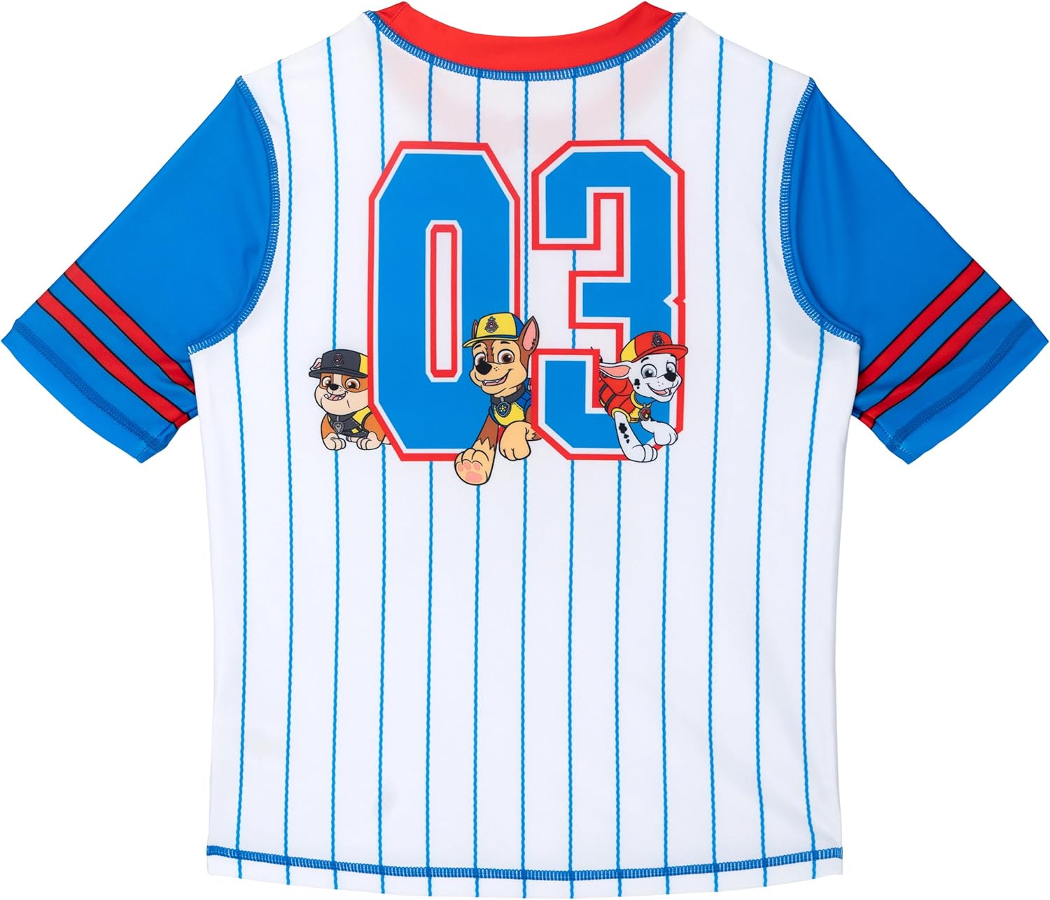 Nickelodeon Paw Patrol Pullover Rash Guard and Swim Trunks UPF 50+ Outfit Set Toddler to Big Kid Sizes (2T - 10-12)