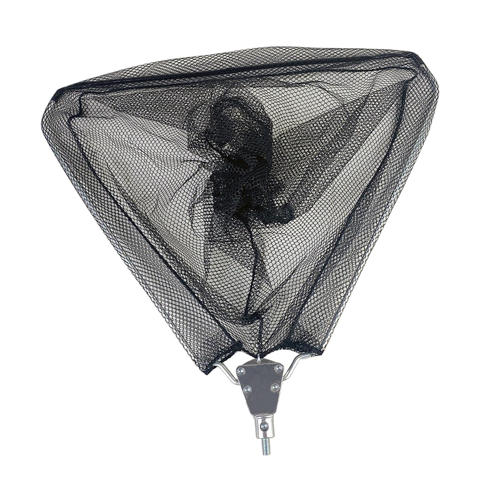 Rete da Pesca con Maglia in Nylon Resistente E Testa Triangolare in Acciaio Inox Rete Pieghevole Portatile per Sbarco Pesci Rete per Rilascio Pescator, 60 cm