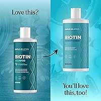 Vista 7 de Champú voluminizador de biotina para cabello fino - Champú para cabello fino con menta, argán y aceites esenciales para el cuidado del cabello