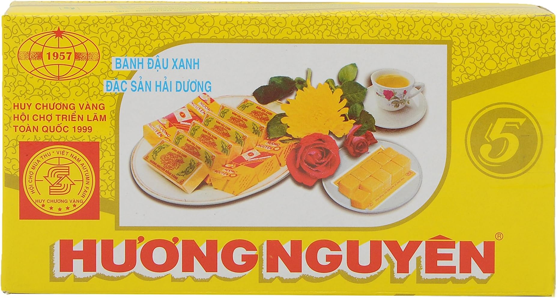 Huong Nguyen Golden Dragon Green Bean Cake Specialty Of Hai Duong Vietnam 270g