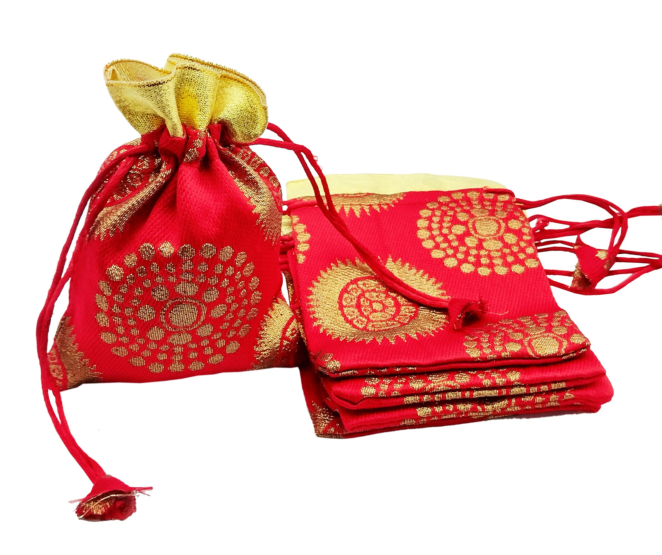 brown leaf Royal Flower Print Red Small Printed 6.5X4.5 inch Potli Bags Pouch Best for Wedding Anniversary Party Supply Return Gifting Bags (Set Of 12) (B09GB58KCP) Amazon Price History, Amazon Price Tracker