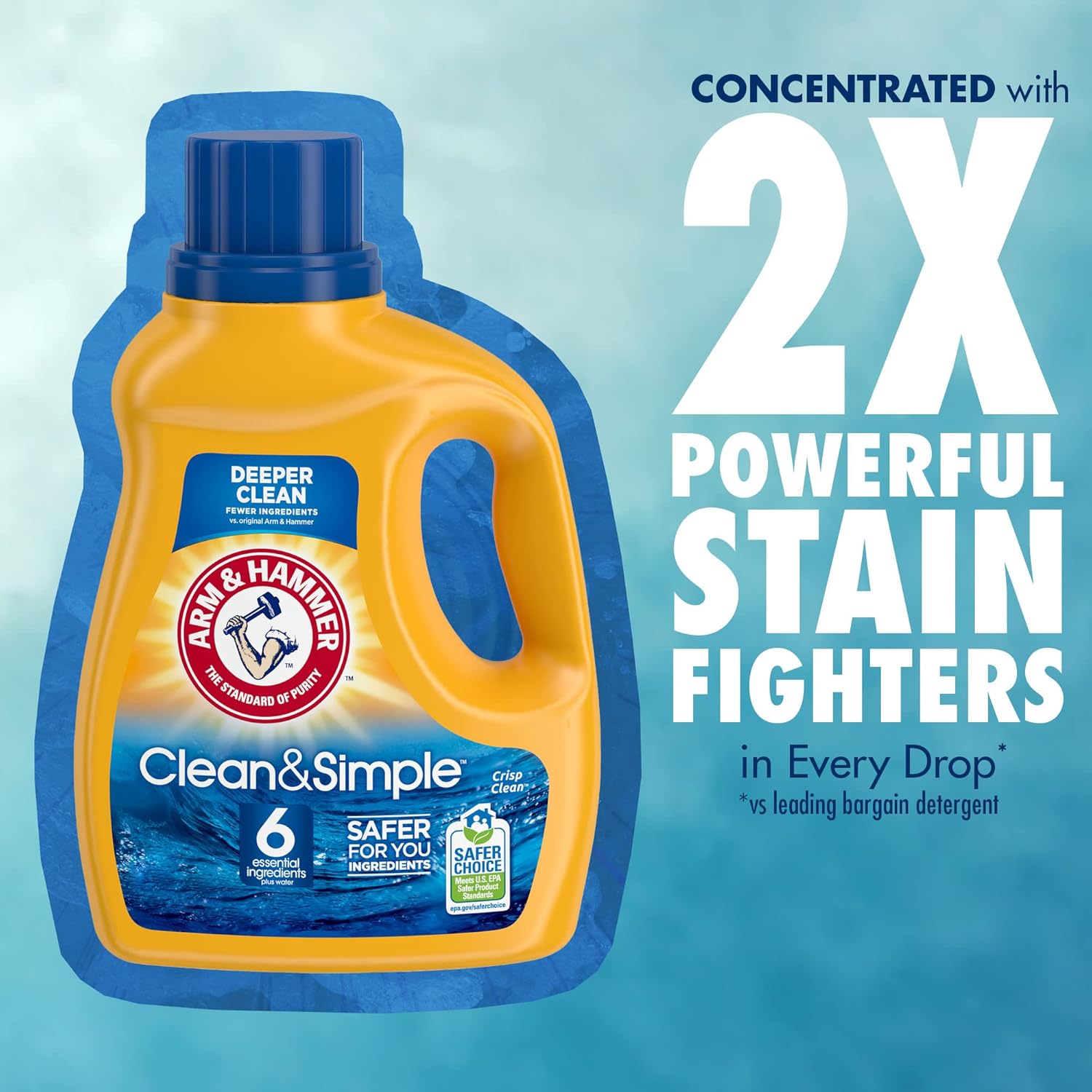 Arm & Hammer Clean & Simple, 75 Loads Liquid Laundry Detergent, 118.1 Fl oz : Tools & Home Improvement